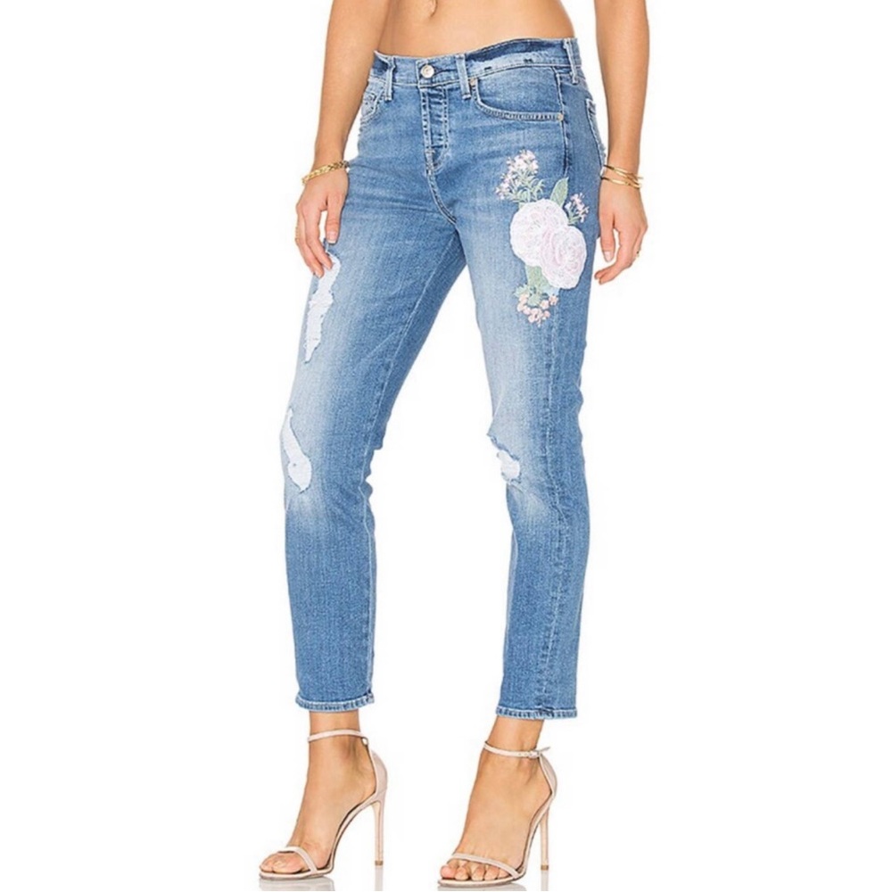 7 for All Mankind floral embroidered jeans, 24
